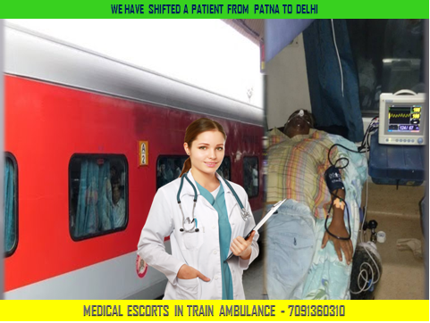Train Ambulance from Patna to Delhi with Doctors Team